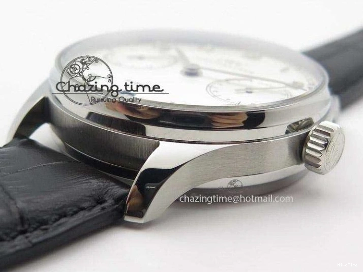 MIROTIME 0405 Bold Portuguese Real PR IW500704 ZF 1:1 Best Edition On Black Leather Strap A 7374
